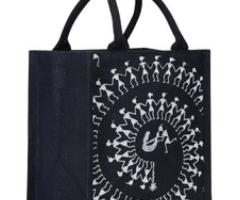Buy Warli Zipper Lunch Bag Online In India (Black colour) - Bangalore