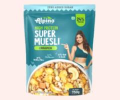 Alpino Zero Sugar Muesli – Cinnamon Flavour, Packed with Protein - Surat