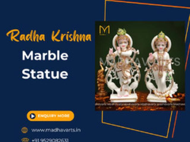 Radha Krishna Marble Statue - Jaipur - 1