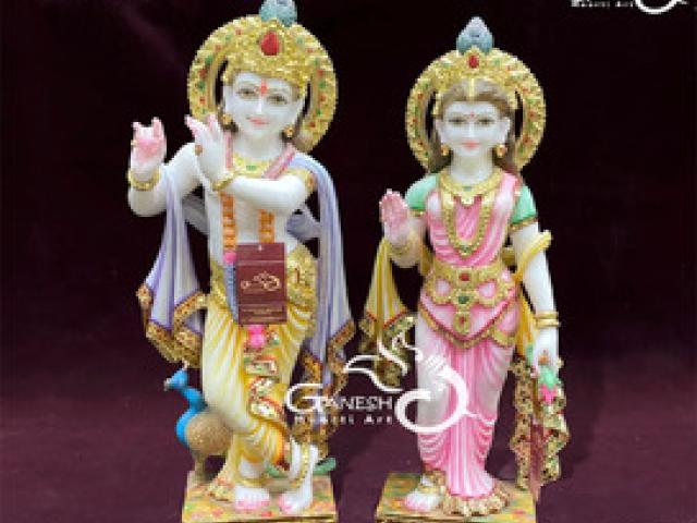 Order Radha Krishna Marble Murti at Wholesale Price - Jaipur - 1