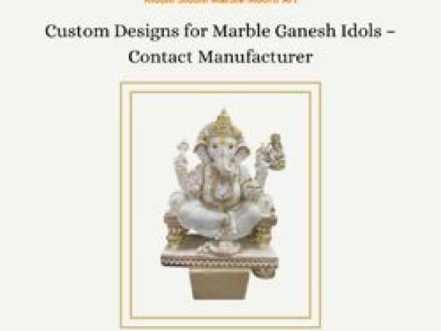 Custom Designs for Marble Ganesh Idols – Contact Manufacturer - Jaipur - 1