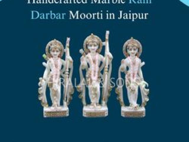 Handcrafted Marble Ram Darbar Moorti in Jaipur - Jaipur - 1