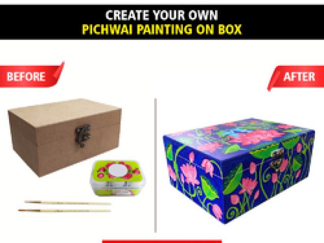 Pichwai Painting On MDF Box DIY Kit By Penkraft - Thane - 1