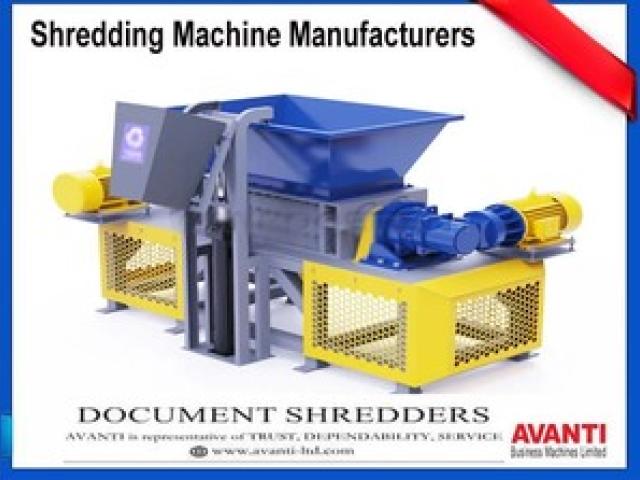 Waste Shredders Manufacturers in India Avanti-ltd - Chennai - 1
