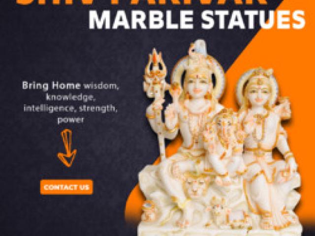 Buy Shiv Parivar Marble Statues at best price - Jaipur - 1