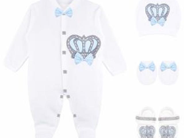 Infant 4 Piece bodysuit Set (Baby Blue) - Mangalore - 1